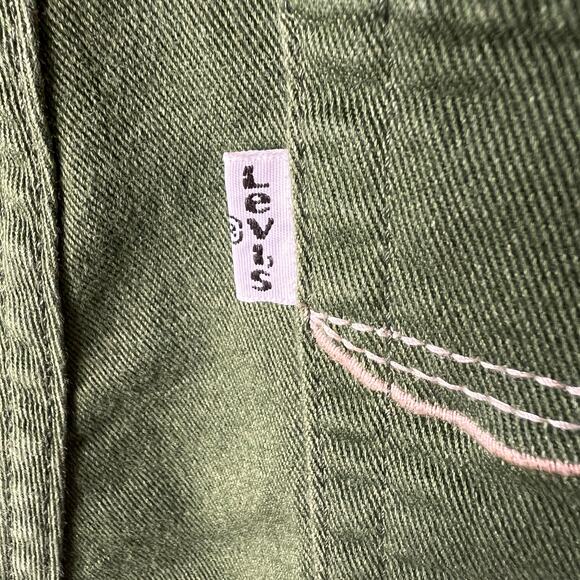 Levis Jeans Womens Size 33 Green Western High Rise Flare Colorful Bootcut - Picture 15 of 16
